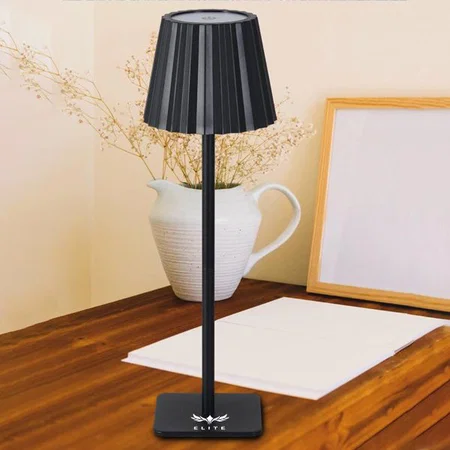 Black Customized Rechargeable Metal Table Lamp | 1800 mAh Rechargeable Battery