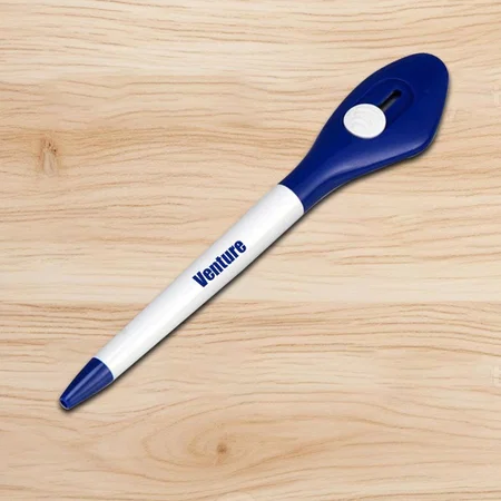 Blue Customized Pen with Safety Cutter / Letter opener