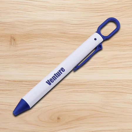 Blue & White Customized Mini Clip Pen | Hang to Bags/ Belts Easily