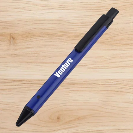 Blue Customized Oval Flat Pen