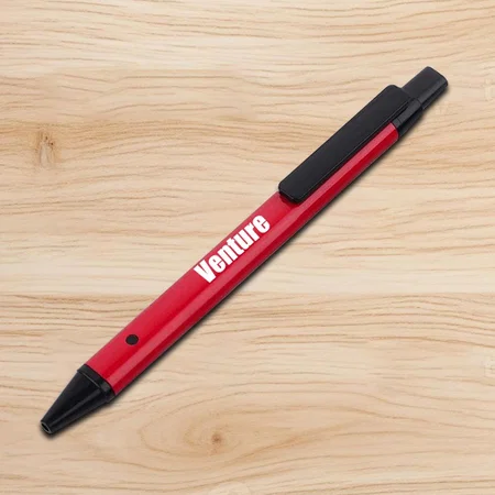 Red Customized Oval Flat Pen