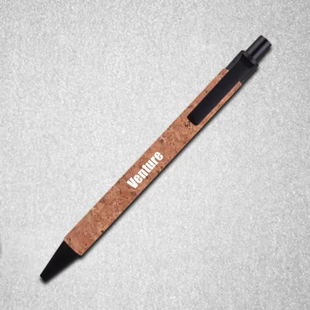 Brown & Black Customized Cork Barrel Pen | Barrel Completely Made of Cork