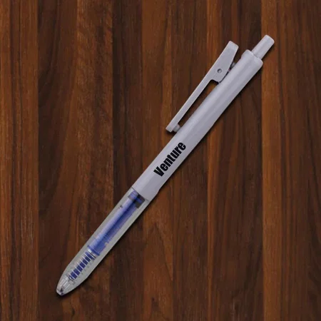 Grey Cuatomized Gel Pen with Paper Clip
