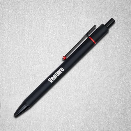 Red Black Customized Metal Pen with Colored Highlights
