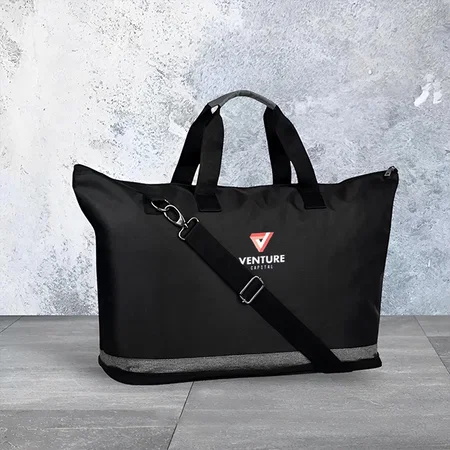 Grey Customized Durable Folding Travel Bag (Flight Cabin Size Compliant)