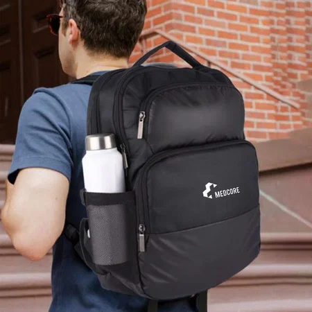 Customized 2 Tone Laptop Bag with Double Bottle Pocket