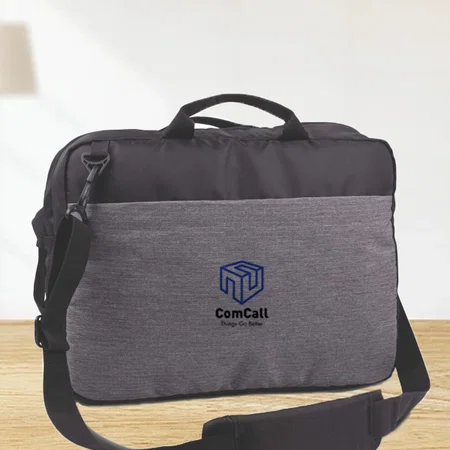 Grey Customized 2 Tone Convertible Sling Laptop Bag