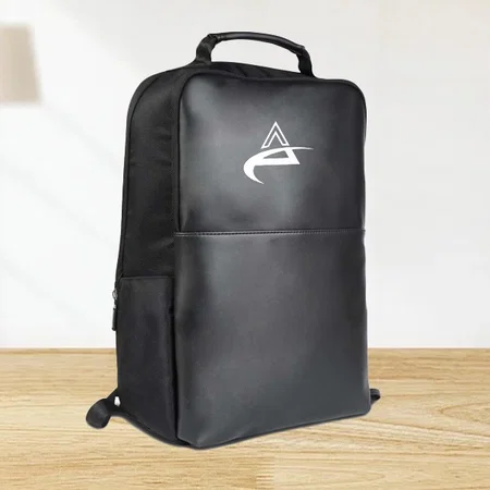 Customized Full PU Elegant Backpack Bag with Front Organizer and Hidden Back Pocket