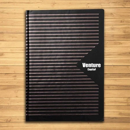 Black Customized A5 Notebook with Memorandum & Bookmark Ribbon| 80 gsm sheets | 160 Undated Pages