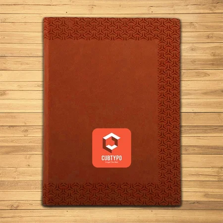Brown Customized A5 Notebook with Memorandum & Bookmark Ribbon | 80 gsm sheets | 160 Undated Pages