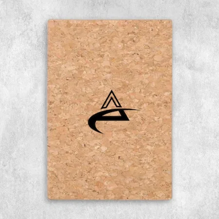 Brown Customized Cork Eco Friendly A5 Notebook with Memorandum & Bookmark Ribbon| 80 gsm sheets | 160 undated pages