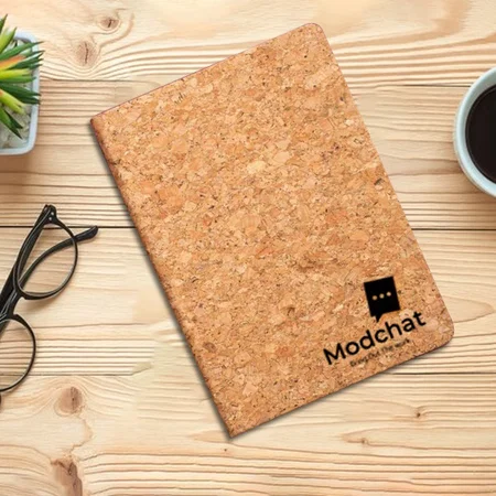 Brown Customized Cork Eco Friendly A5 Notebook with Memorandum & Edge Coloring | 80 gsm sheets | 192 pages | Eco Friendly