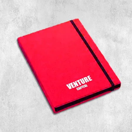 Red Customized 3 Fold Eco Notebook with Stationary Set | Customizable notepad