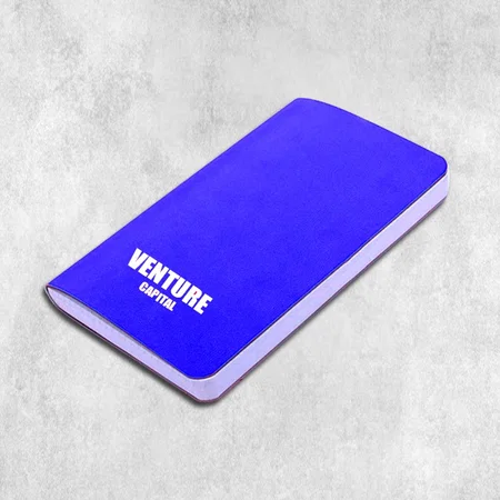 Blue Customized Flexible Pocket Notebook with Ruled & Checked pages | Soft Changer PU Cover | 200 Writing sheets