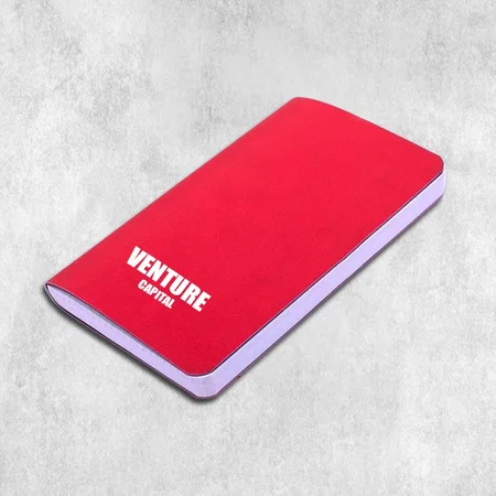 Red Customized Flexible Pocket Notebook with Ruled & Checked pages | Soft Changer PU Cover | 200 Writing sheets