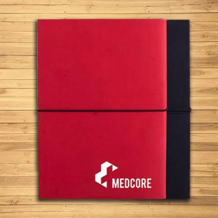 Red & Black Customized Double Side Folding Notebook with Elastic Fastener | Tear off Pages | 240 Writing Pages