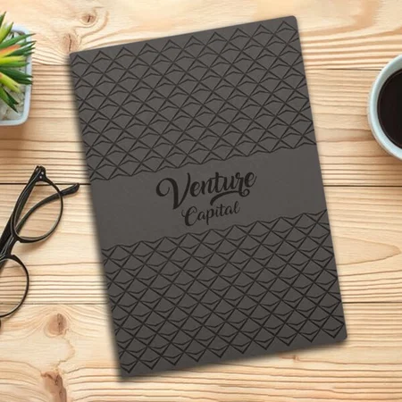 Black Customized A5 Notebook with Memorandum & Bookmark Ribbon