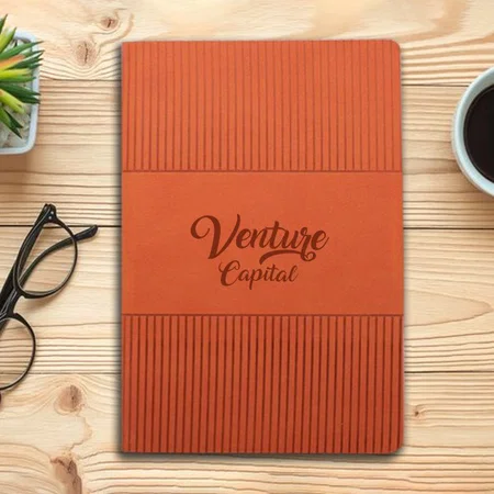 Brown Customized Double Strip A6 Size PU Notebook