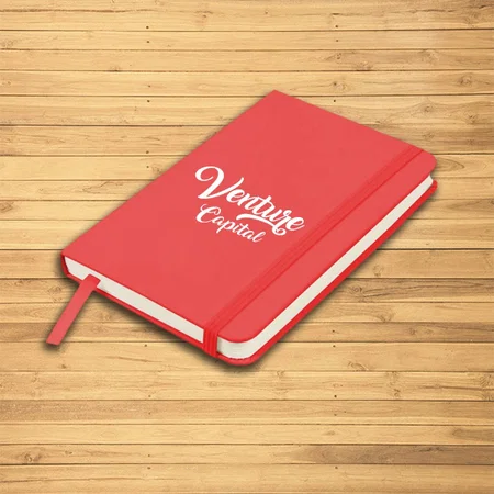 Red Customized Classic A5 Notebook | Hard Bound Cover | Pages with Memorandum, Month Planner & Bookmark Ribbon | 176 Writing Pages