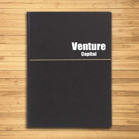 Black Customized Majestic Slant Notebook with Hard Bound Cover | Includes Memorandum and Bookmark Ribbon