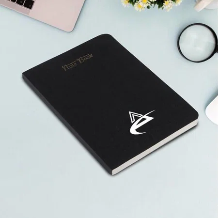 Black Customized A5 Notebook with Textured Cover | 192 Pages with Graph, Dots & Tear off Sheets