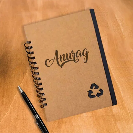Brown Customized Eco Notebook With Pen and Sticky Pads