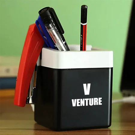 Customized Power Glow USB Hub with Tumbler and Logo Highlight | 3 USBPorts with Mobile Stand