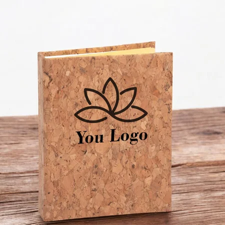 Customized Mini Cork notepad with Double Sticky notepad and strips | Hard cover