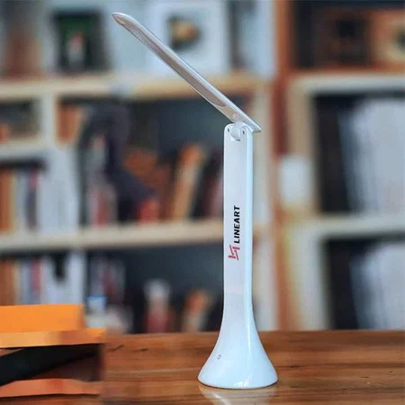 White Customized Folding COB Desk Lamp with Feather Touch Button