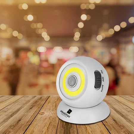 White Customized Magnetic 720 Degree Sensor Light With Motion Sensor (With Detachable Magnetic Stand)