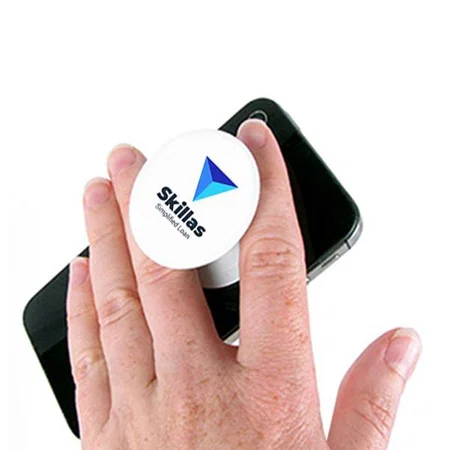 White Customized Pop up Mobile stand | Double pop out | With real 3M tape