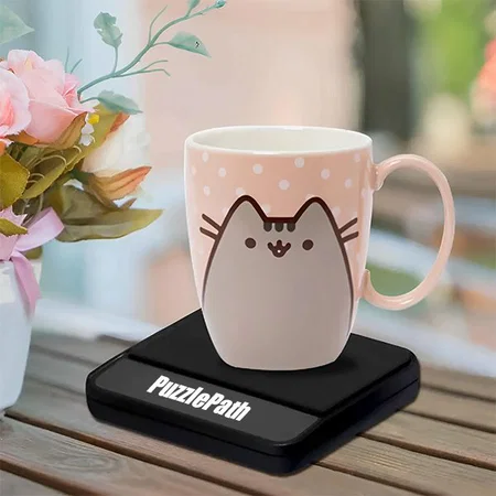 Black Customized Coaster with Reverse Logo Highlight | With Black Plate (Batteries Included)