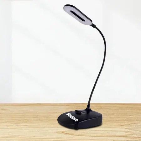 Black Customized Rechargeable Flexi Table Lamp With Mobile Stand | 3 Step Dimmer Control | Feather Touch Button