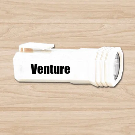 White Customized Rechargeable Torch with 2 Light Modes, Blinker and Emergency Lamp | Type C Charging | With Pocket Clip