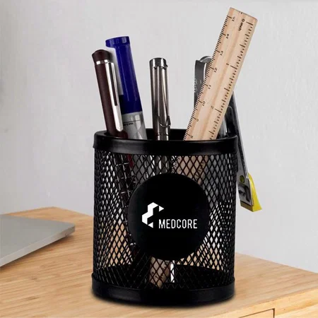 Black Customized Round Wiro tumbler with Round Branding Plate