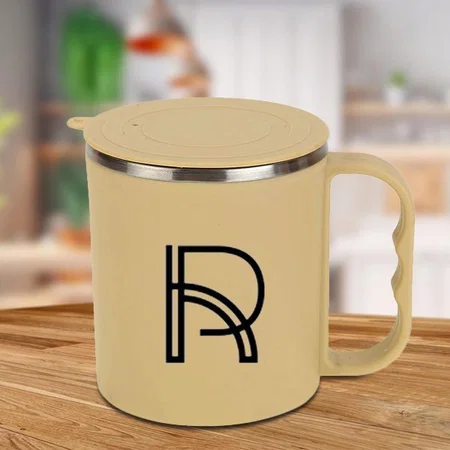 Brown Ivory Customized Steel Coffee Mug
