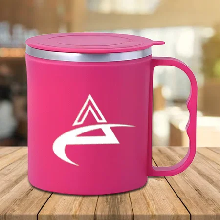 Magenta Customized Steel Coffee Mug