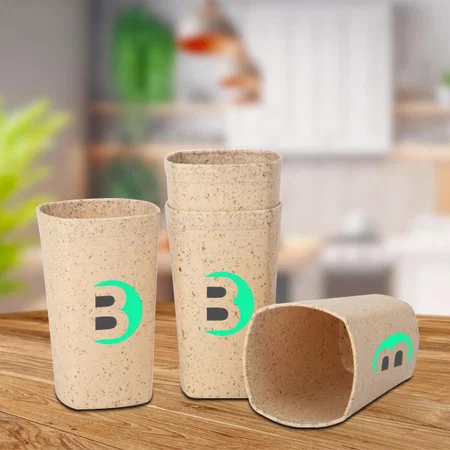 Brown Customized Eco Friendly Glasses | Set of 4 in Gift Box