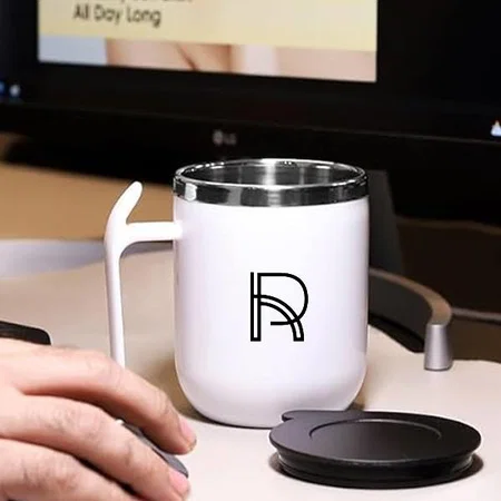 White Customized Stainless Steel Double Wall Coffee Mug | Leak Proof | Capacity 460ml approx