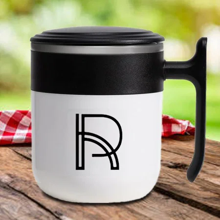 Customized Black & White 2 Tone Stainless Steel Mug with Lid | Leak proof | BPA Free | Capacity 300 ml approx