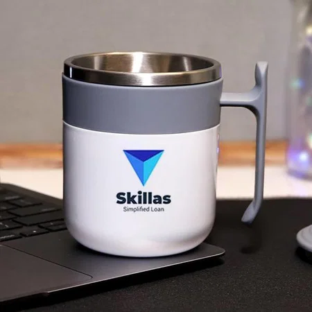 Customized 2 Tone Magic Suction Mug with Stainless Steel Inside | Leak proof | BPA Free | Capacity 300 ml approx