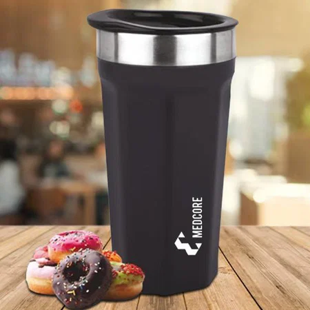 Black Customized Tall Sipper Mug | Keeps hot up to 4 hours | Capacity 375ml