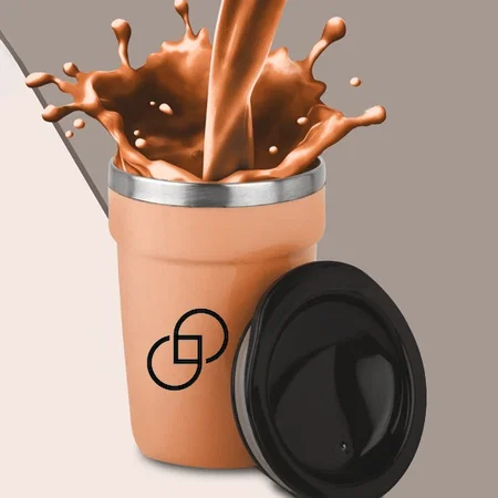 Peach Customized Stainless Steel Coffee Mug | Keeps Hot up to 4 hours | Capacity 350ml