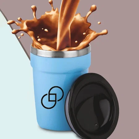 Blue Customized Stainless Steel Coffee Mug | Keeps hot up to 4 hours | Capacity 350ml