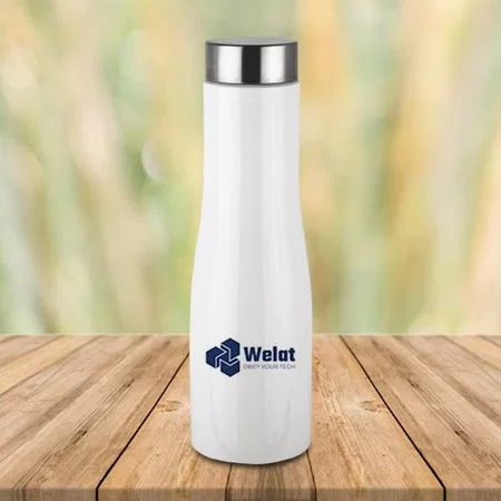 White Customized Steel Single Wall Bottle Colored | Capacity 1L approx
