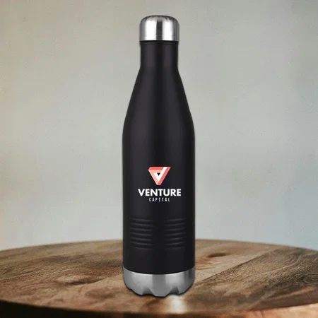 Black Customized Vacuum Flask | Keeps hot for 18-24 hours | Copper Layer inside | Capacity 500ml Approx
