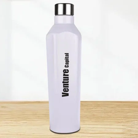 White Customized Vacuum Flask | Keeps hot for 18-24 hours | Copper Layer inside | Capacity 1L Approx