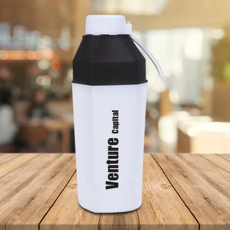 White Customized Insulated Steel Bottle | Keeps Hot & Cold for 4-6 Hours | Strap for Carrying easily | Capacity 750 ml approx