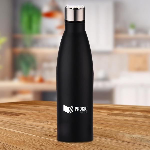 Buy Black Customized Single Wall Steel bottle 1L | yourPrint