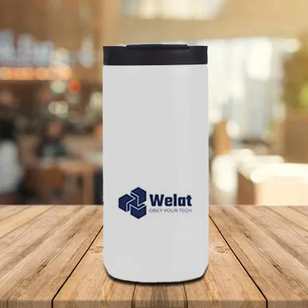 White Customized Vacuumized Mug Sipper with Flip Top Lid | Keeps Hot Upto 6 Hours | Capacity 350ml approx